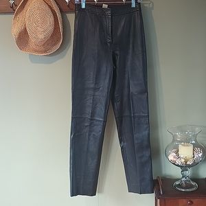 Apostrophe All Leather Pants Soft Black Luxurious Waist 28" Size 4